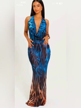 Murci jaguar maxi brown and blue